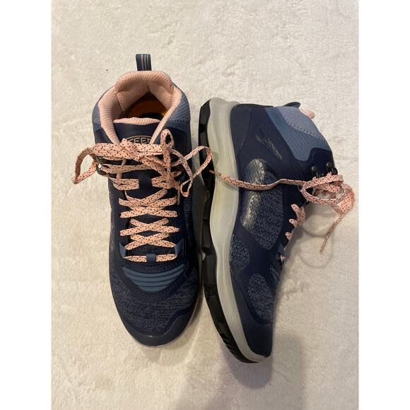 KEEN Terradora Flex Mid Height Waterproof Hiking Boots 7.5 Vintage Indigo/Peach - Picture 6 of 12